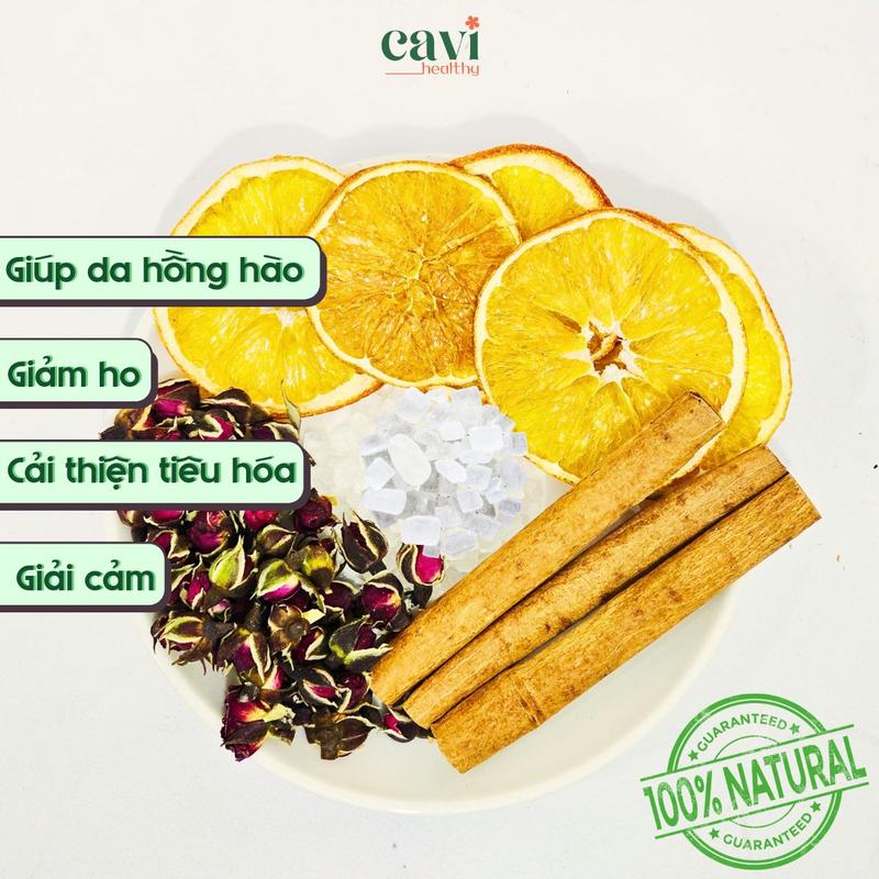 Trà Thảo Mộc Cam, Quế, Hoa Hồng, Trà Healthy, Uống Mỗi Ngày