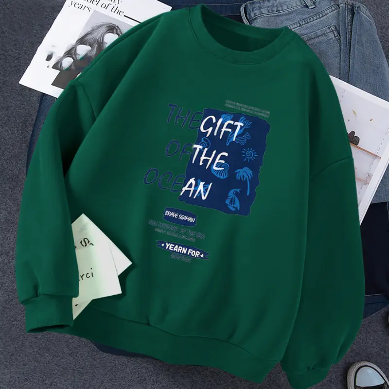 Áo Nỉ Sweater The Gift Of The Ocean Nam Nữ Linh Nhím Unisex Chất Nỉ Lót Bông Form Rộng 3