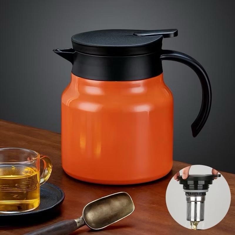Ấm pha trà giữ nhiệt inox dung tích 1000L có lưới lọc, bình pha trà giữ nhiệt 1