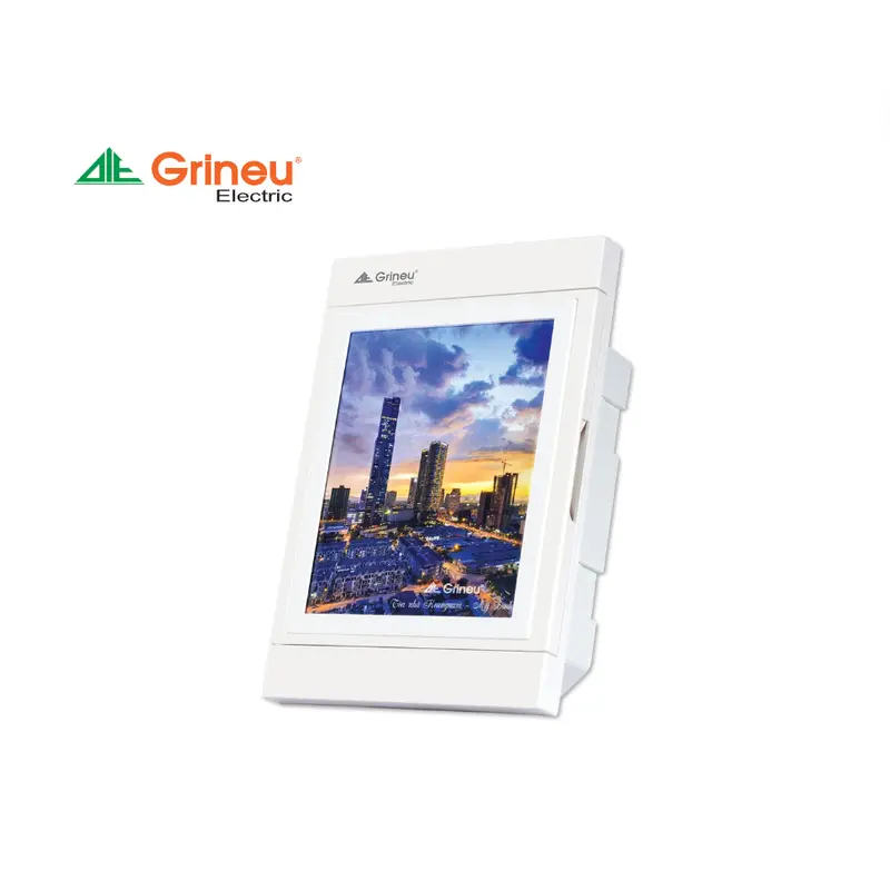 Tủ điện âm tường mặt tranh Grineu GPL 2/4, 3/6, 4/8, 8/12-TR 1