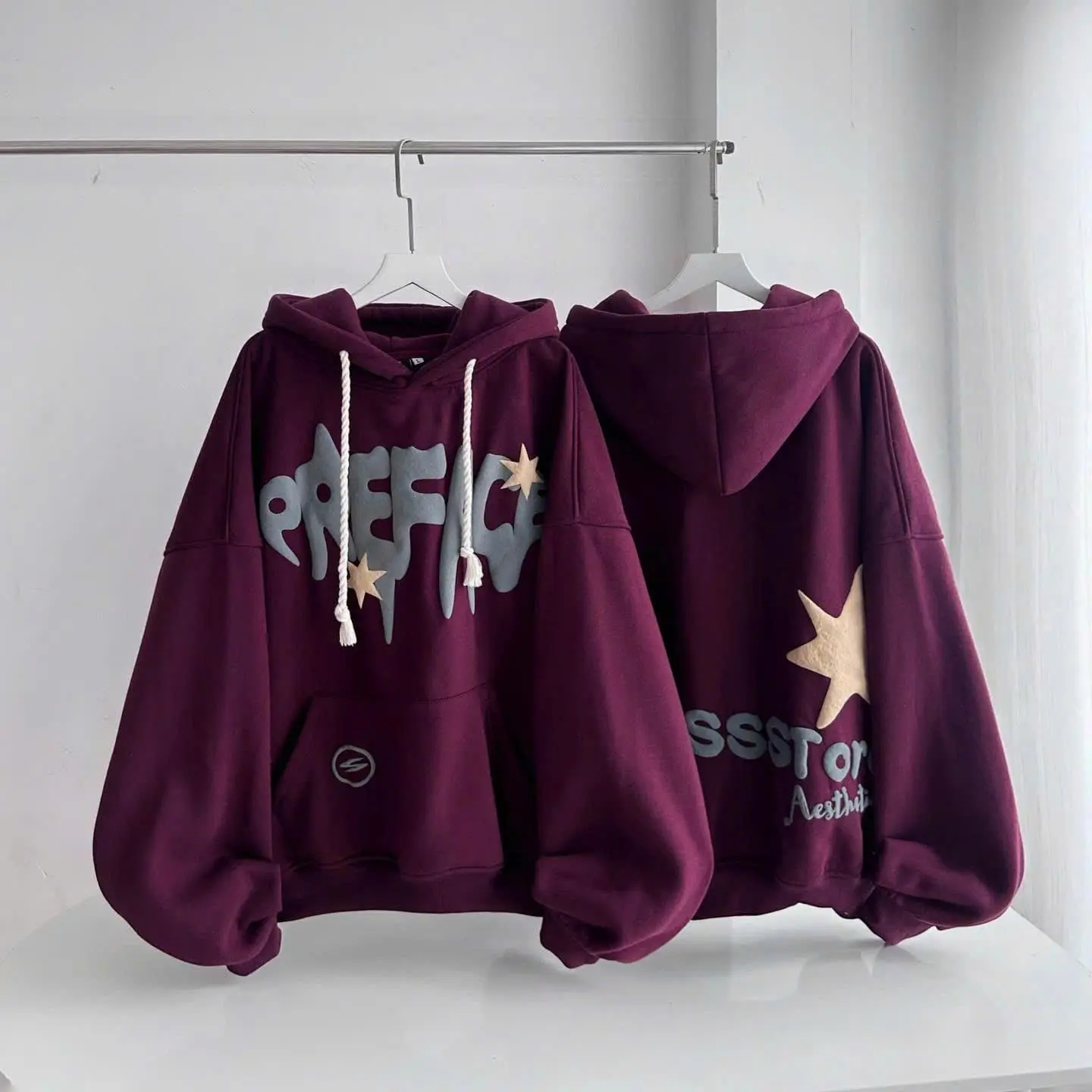 Áo Khoác Hoodie Nam Nữ FREFACE Ngôi Sao In Nổi Siêu xᶖnh HOT Trend Jacket Menswear