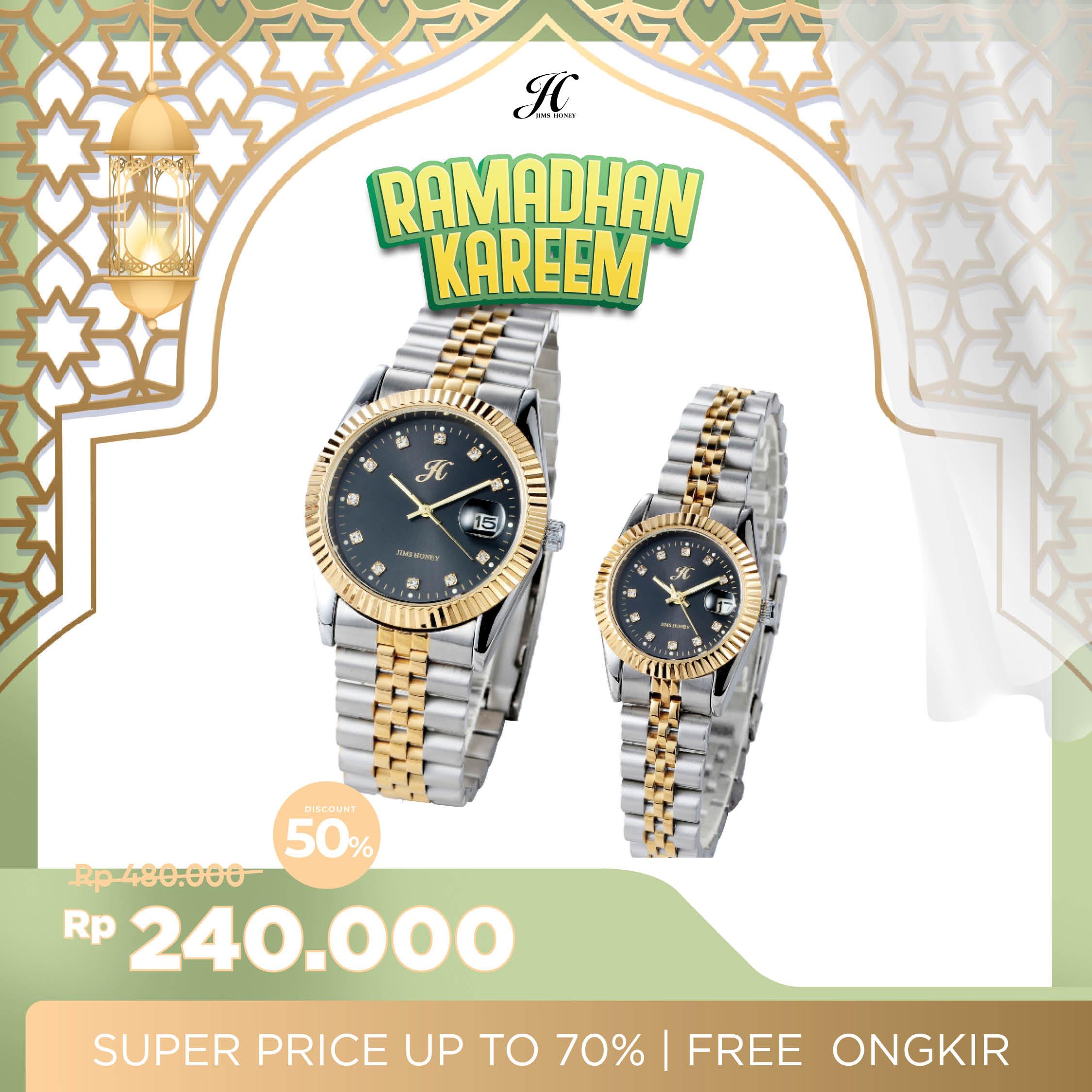 JIMS HONEY JAM TANGAN COUPLE JT 8045 (FREE BOX + BATERAI)
