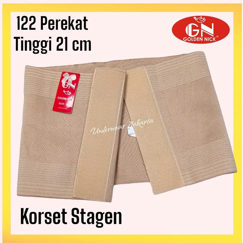 Korset Stagen Golden Nick Perekat Pengait Besar Kecil | Pelangsing Badan Korset Shapewear Perut Wanita bengkung  perut stagen tari 2