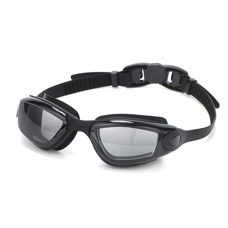Product Introduction of 1 Pair of Anti-Fog & UV Protection Swimming Goggles for Adults - Black Silicone Frame, Clear Lens, Adjustable Strap, Comfort Fit for Men & Women 0