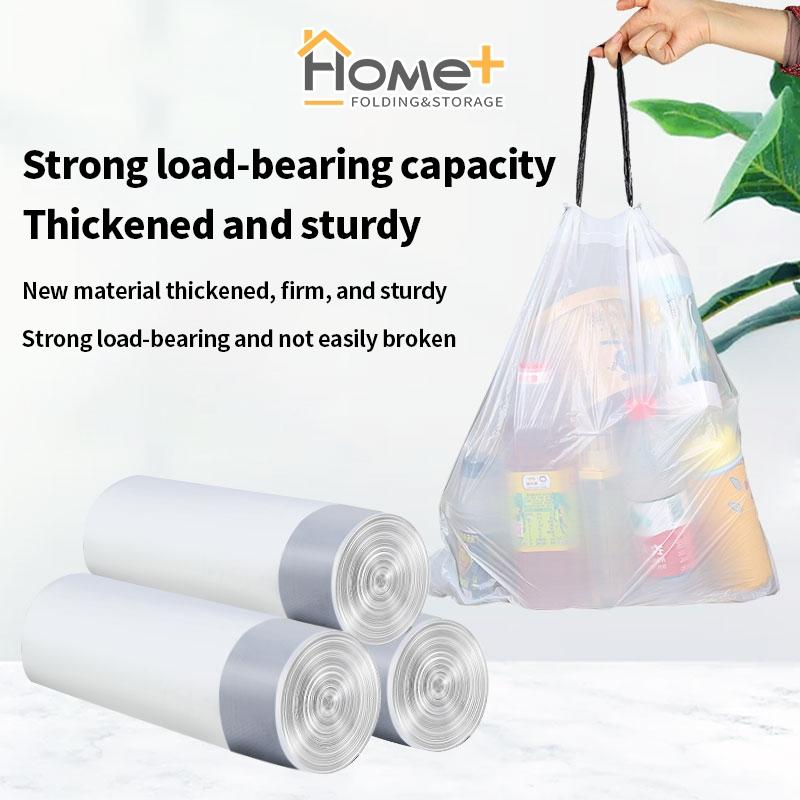(HOME+) Trash Bag 45 x 50cm (1 Roll 15pcs) / Drawstring Garbage ...