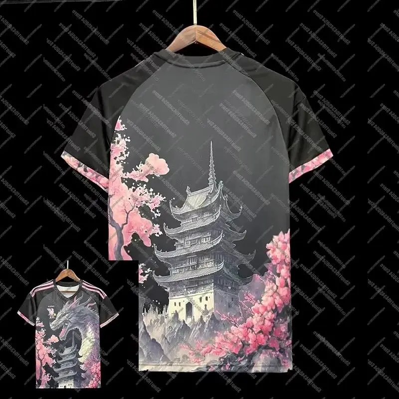 Summer Dragon Anime T-Shirt Japan National Team Soccer Football Jersey Short-Sleeved Training Top Sportswear Collaborative Design