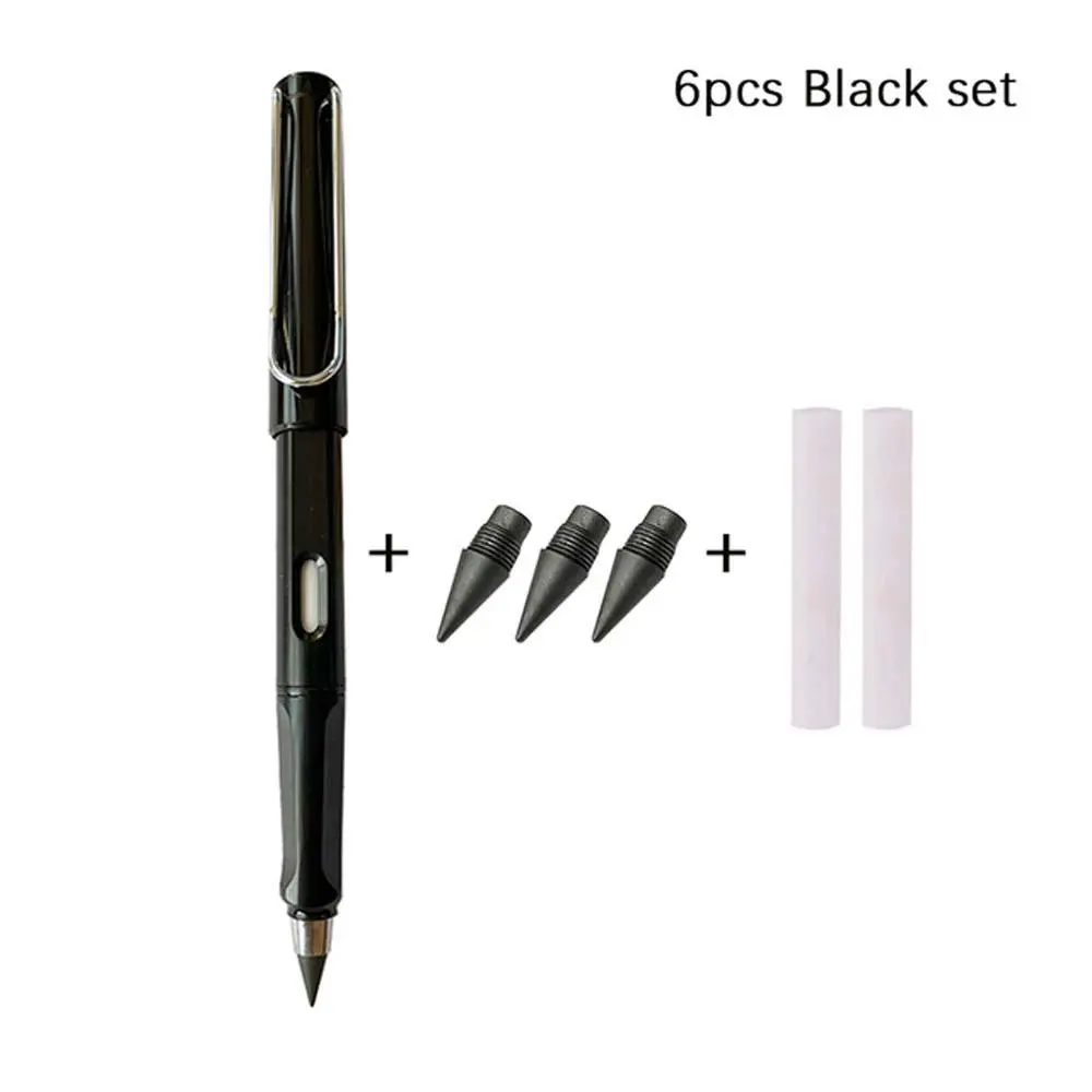 Everlasting Infinity Pencil, 6 Counts/set Infinity Inkless Pencil, Infinity Pencil Set, Inkless Eternal Pencils, Everlasting Infinity Pencil with Eraser