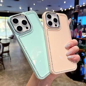 Ốp Điện Thoại iPhone, Tương Thích Với Cạnh Macaroon, Kim Cương 16, Mới T2B47-13, Thích Hợp Cho iPhone 15 Pro Max / 14 Plus / 12 / 13 / 11