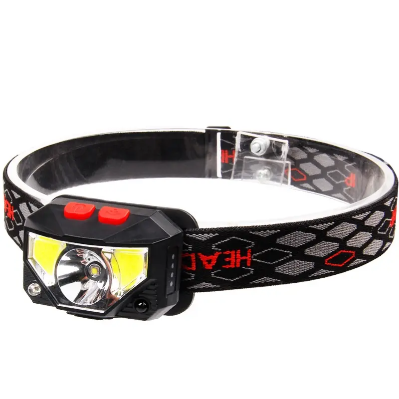 SENTER KEPALA SENSOR LED Mini 6 MODE CAHAYA TERANG Headlamp Portable Berkualitas Anti Air Baterai Usb 6