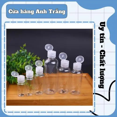 Chai nhựa Pet nắp bậc dung tích 30ml/100ml thân trong dùng chiết dầu gội, sưɑ~ tắm_CNB