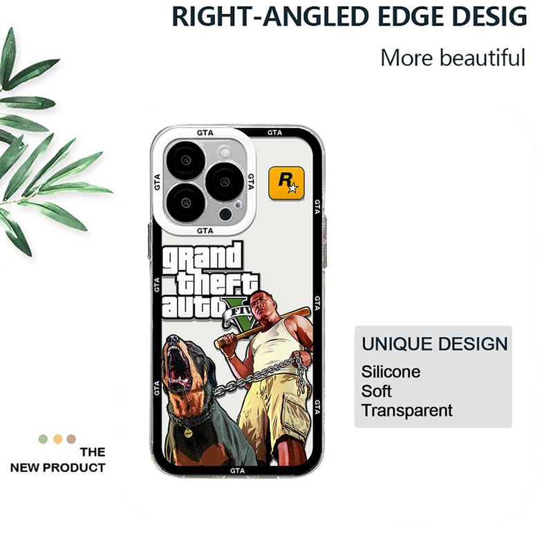 Product Introduction of Ốp Điện Thoại Gta Vice City, Trò Chơi Nóng Bỏng Sang Trọng, Ốp TPU Mềm Trong Suốt, Tương Thích Với iPhone 16, 15, 14, 13, 12, 11, Mini, Pro Max, X, XR, XSMax, 6S, 6, 7, 8 Plus, SE 4