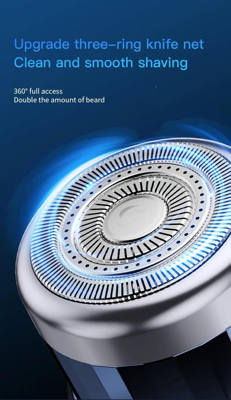 Product Introduction of Shaver Powerful Floating Travel Shaver Grooming Kit Men Electric Shaver Body Shaver Shaving Machine Suitable for All Skin Types 16