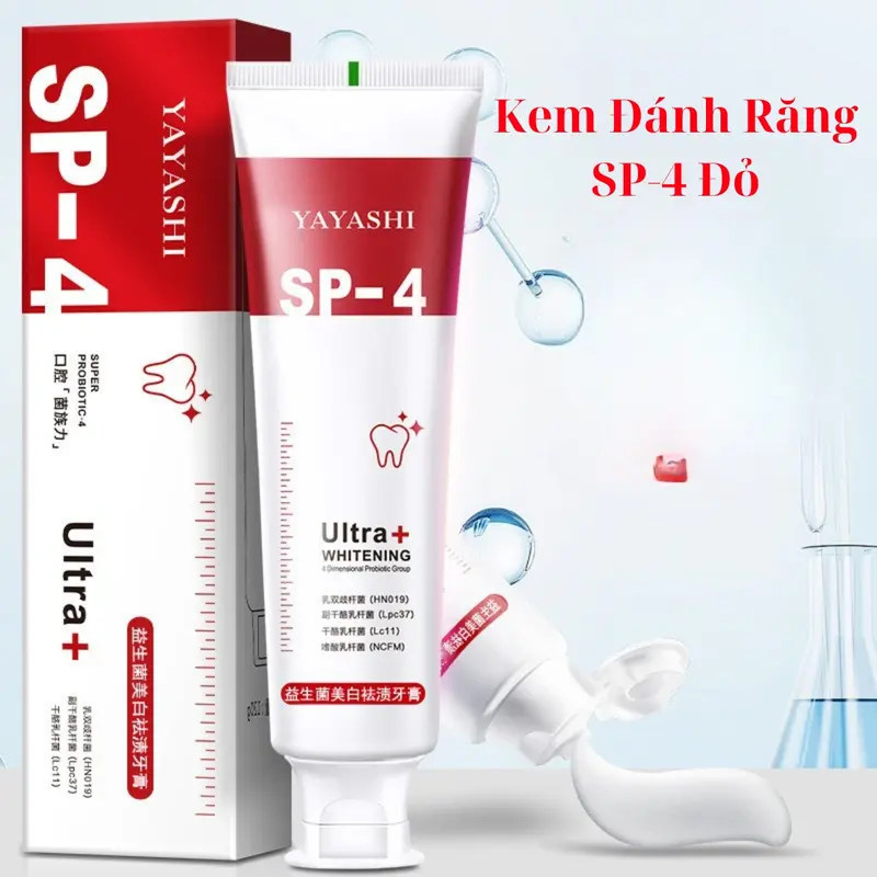 [COMBO TIẾT KIỆM] Kem Đánh Răng YAYASHI SP4 120 Gram, Hỗ Trợ Giảm Hôi Miệng, Hỗ Trọ Trắng Răng, Làm Sạch Răng Miệng, An Toàn Hiệu Quả, Răng Nữ Women. 8