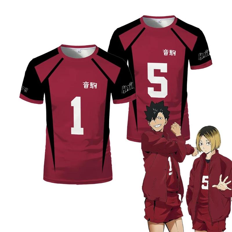 Áo Thun Đồng Phục Haikyuu Nekoma, Chủ Đề Anime, Thiết Kế Kozume Tetsurou Kuroo, Trang Phục Hóa Trang, Câu Lạc Bộ Bóng Chuyền Trung Học, Áo Thun Quần Áo Thể Thao Nam, Áo Thun ngắn Tay, Thích Hợp Cho Nam Và Nữ, Quần Áo 1