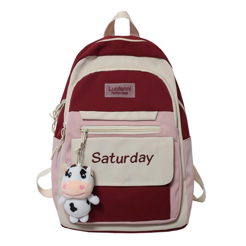 Ba lô balo thời trang cấp 1 2 3 backpack nam nữ đeo vai tiện lợi chất pvc phong cách ulzzang đơn giản saturday