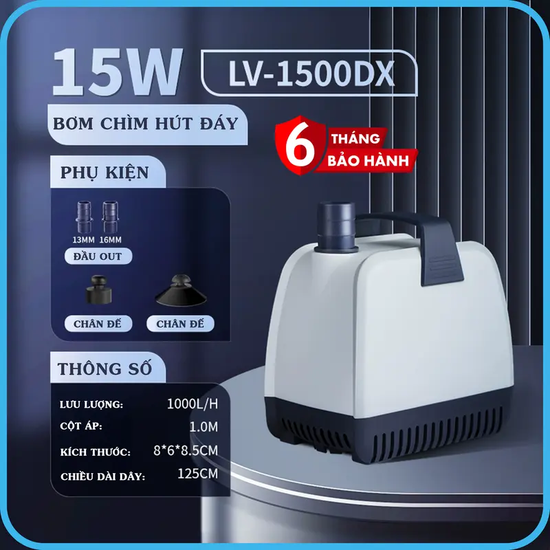 Máy Bơm Hồ Cá 360 Độ Hiệu Jingye LV Series - Hút Đáy 360 Độ - Công Suất Thấp Hiệu Năng Cao lọc 6