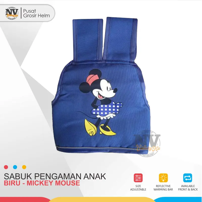 Sabuk Pengaman Anak di Sepeda Motor 2 in 1 Karakter Kartun Lucu 7