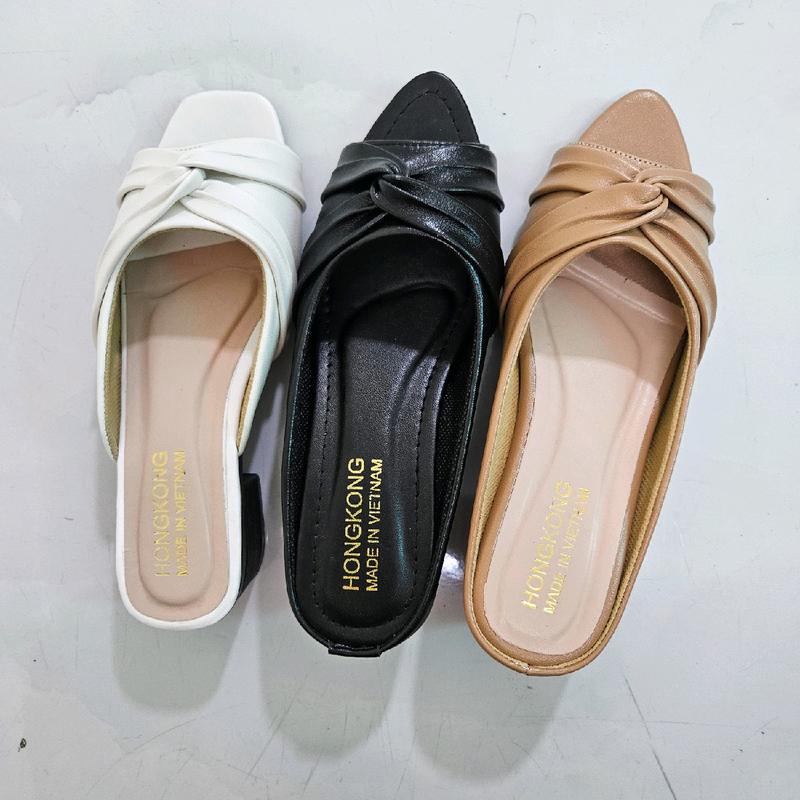 sa bô hở mũi 5 phân mũi nhọn nơ giữa chất da mềm êm chân shop mỹ lê779 sục lông depnuhottrend 2023 xăng đan dep kieu dép 2 đế sandal thoitrang fit flop