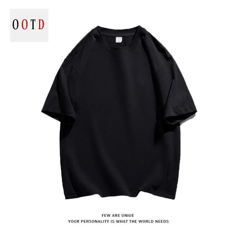 Top Áo phông trơn ngắn tay oversize unisex basic 260gsm cotton chất liệu co giãn 4 chiều 100% mịn không xơ form rộng full màu nam nữ  Women cổ tròn đơn giản, thun trơn thiết kế dễ phối đồ thoáng mát nhẹ mềm mịn thấm hút mồ hôi phông tay lỡ trắng đen 3