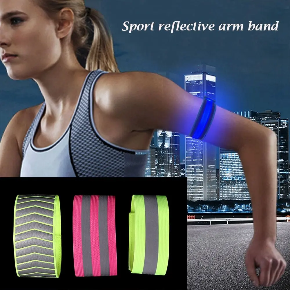 High Quality Reflector Wristband Fishing Accessories Sport Tape Bike Safety Alert Warning Armband Cycling Reflective Strips