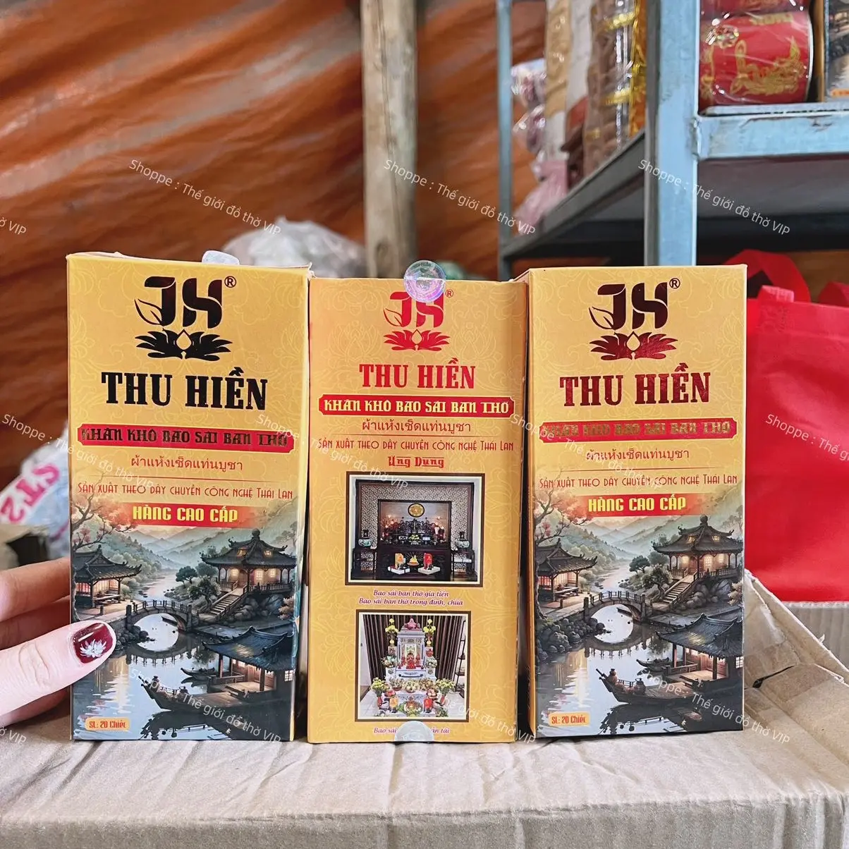 Khăn ướt bao sái ban thờ, khăn lau ban thờ(Hương Trầm Ngũ Vị )