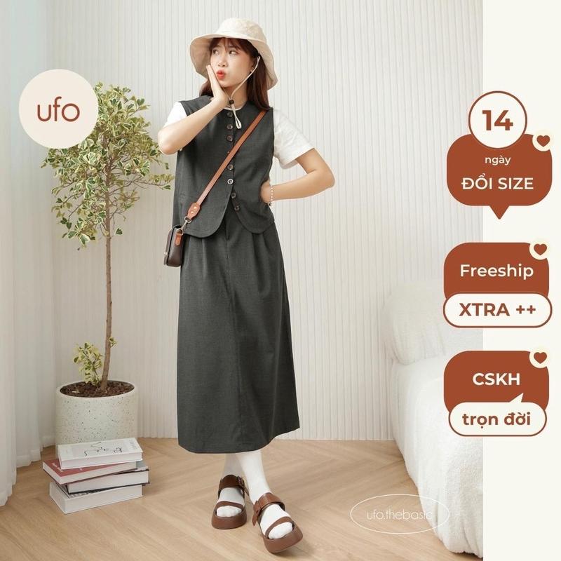 Product Introduction of Chân váy dài chiết li Yoko Skirt - by ufo.thebasic Nữ Women 2