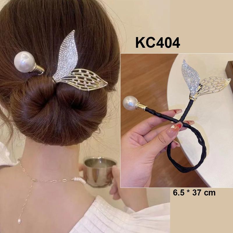  GOTI - Quà Tặng Cho Nữ 8 3 20 10 – Kẹp Cuốn Tóc Tạo Kiểu Thủ Công Hình Đuôi Cá Và Hạt Kẹp Quấn Tóc Búi Tóc Dự Tiệc KC404 