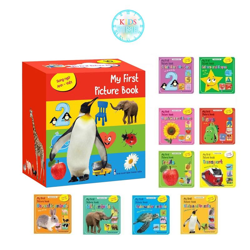 Bộ 10 Cuốn Bìa Cứng My First Picture Book Song Ngữ Anh Việt - Sách Thư viện hình ảnh đầu tiên cho Bé
