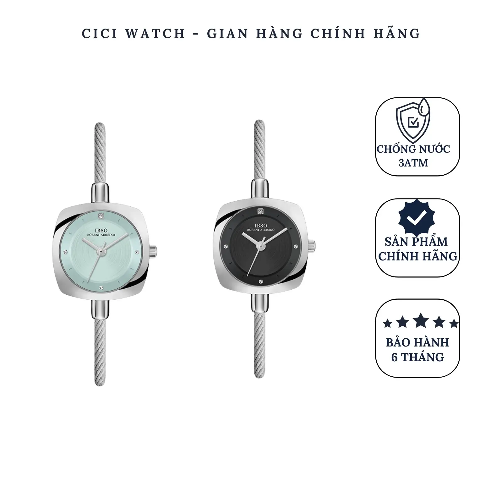 [ Set Quà Tặng ] [TẶNG LẮC TAY]  Đồng Hồ Nữ Đeo Tay, Đồng Hồ Nữ Đẹp Nhỏ Gọn Thiết Kế Dáng Kiềng Lắc Thanh Lịch IBSO6571 Women Watch
