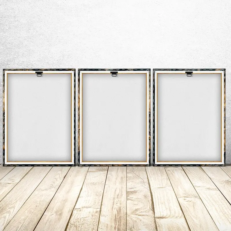 Game Map Pattern Canvas Painting with Frame, 3 Counts/set Retro Map Wall Decoration, Modern Art Wall Art for Home Living Room Bedroom Office 7