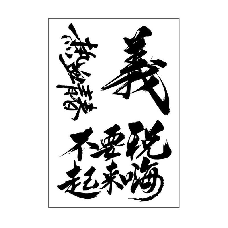 Product Introduction of Empowering Chinese Phrases Temporary Tattoo Stickers 12 Weeks Longevity E2J0 36