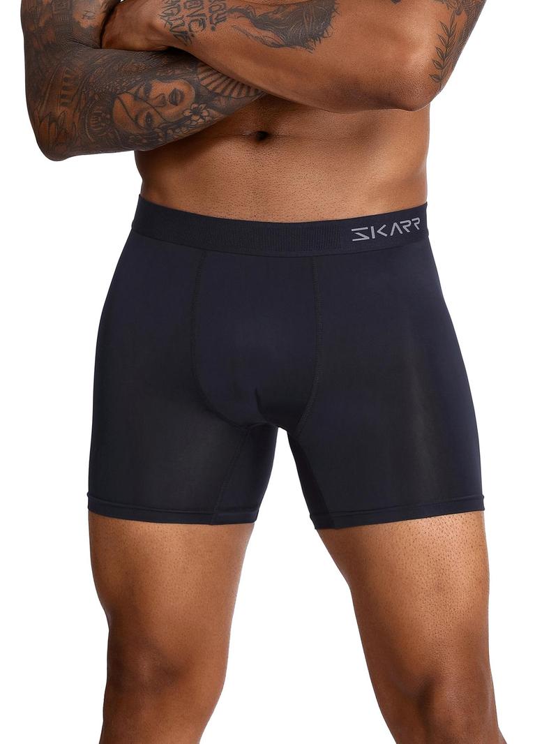 Product Introduction of Men's Letter Print Tape Boxer Brief, Casual Comfy Breathable Underwear for Daily Wear, Mens Underwear for All Seasons, Boxers for Men, Custom Boxers, Men's Underwear, Fitted 3