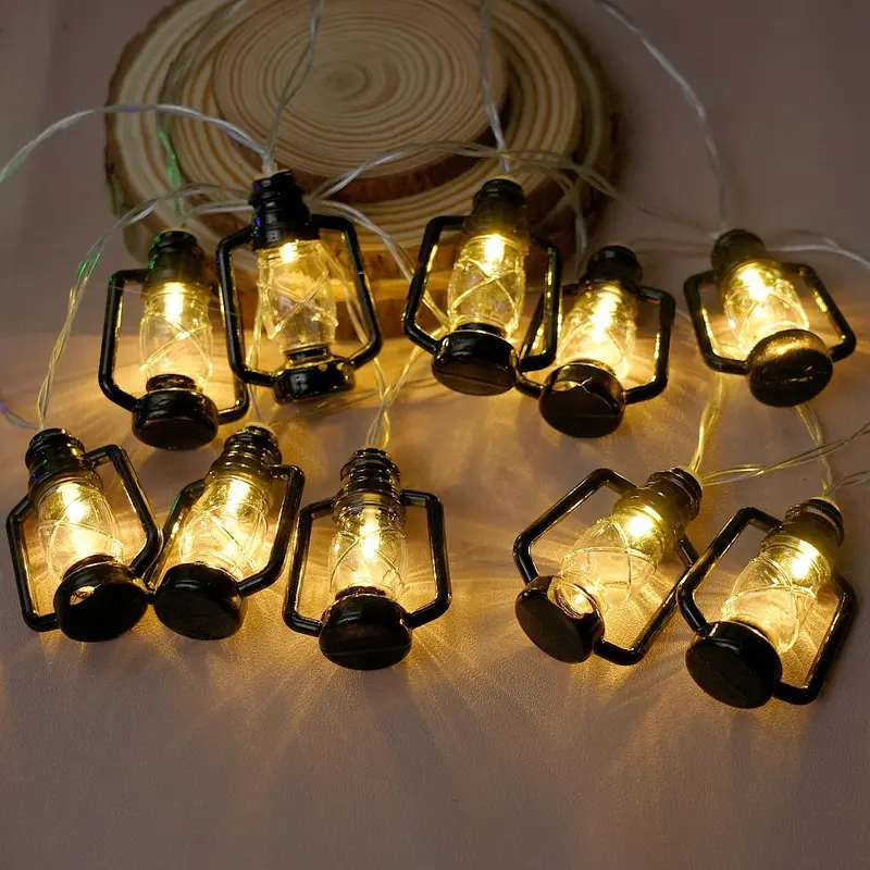 Vintage LED Light String, AA Batteries Required LED Light String, Decorative Light for Indoor & Outdoor, Home Decor 3