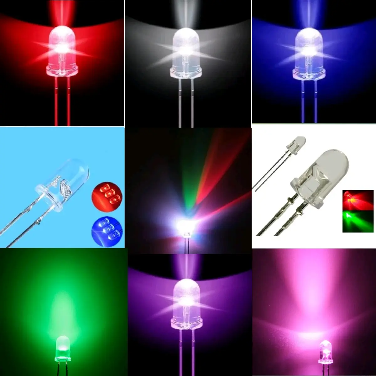 10 pcs lampu led 5 mm