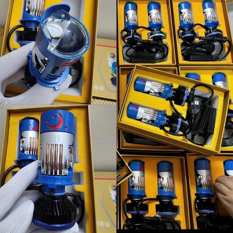 Bóng đèn bi cầu mini T11-80w MT  Có màn chập như bi độ 3.0, Sự kết hợp T10+T3  có tâm trợ pha laser, 4 tản nhiệt đồng( Giá 1 bóng)( Tặng 1 hậu nháy Audi) Đèn Pha Phụ Tùng