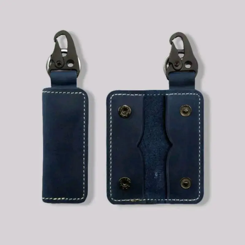 Gantungan Kunci Dompet STNK Motor Mobil Minimalis AG001 - Kulit Sintetis Premium Import - Pink, Keychain, Elegan 1