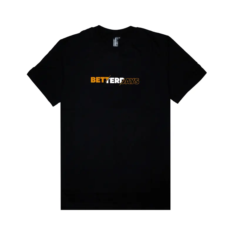 Betterdays T-shirt SLICER Basic Combed Kaos Sablon Katun Pria Hitam Polos Baju 0