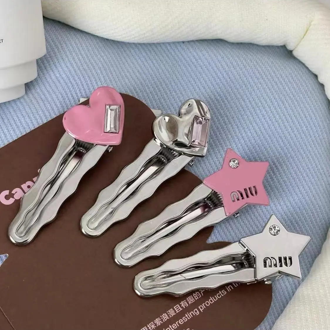 Kẹp Mỏ Vịt, Bạc Sáng Hình Cao Cấp Kẹp Tóc Hợp Kim Ngọt Ngào Kẹp Bên Kim Sa Kim Cương Giả Cho Bé Gái Bằng Kim Loại, Kẹp Bên