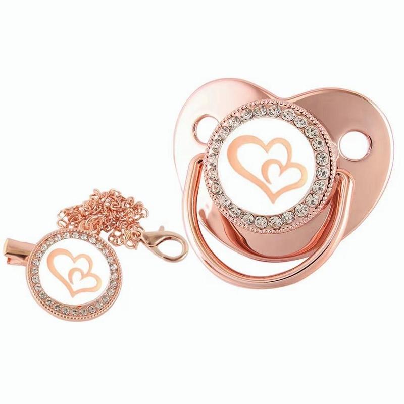 Product Introduction of Infants 0-36 months silicone soothing dental glue Crown pattern Heart pattern BPA-free with chain clip and dust cap 16