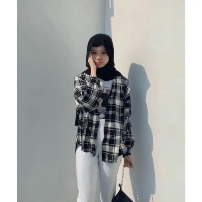 [ COD ] GRATIS ONGKIR - KEMEJA FLANEL WANITA DISTRO FLANEL LENGAN PANJANG WANITA TERLARIS