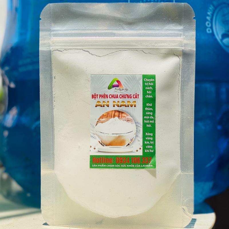 Bột phèn chua chưng cất gói 100gr - giúp khử mùi hôi nách