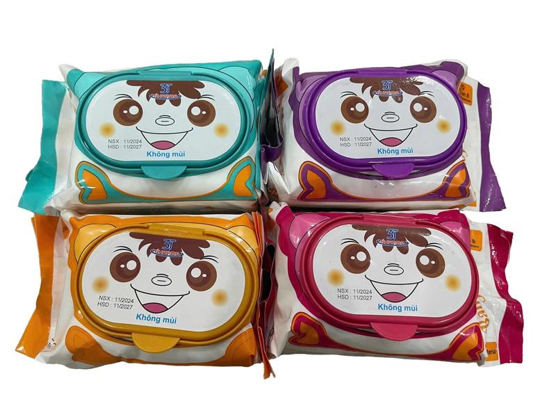 Combo 8 bịch khăn giấy ướt Baby Wipes không cồn không mùi, an toàn cho da nhạy cảm bịch 650g
