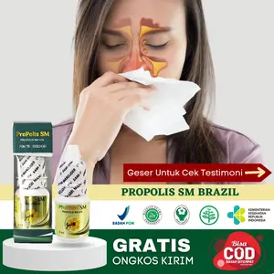 Propolis SM Cairan Tetes Sinusitis Hidung Tersumbat Polip Hidung Alergi Debu Gangguan Sistem Pernafasan