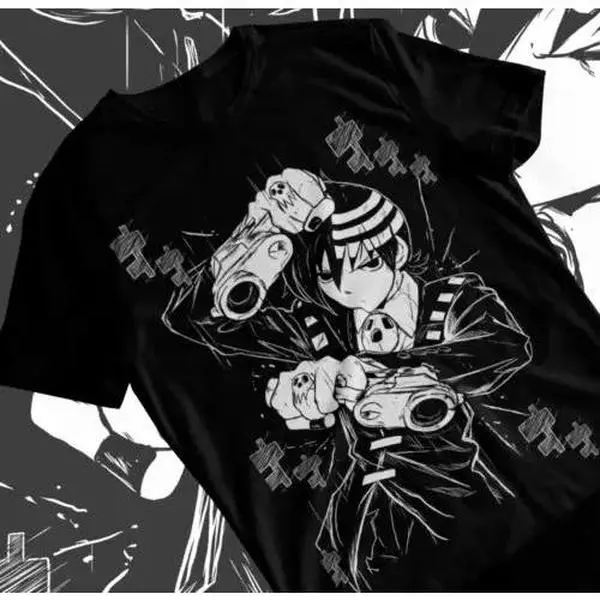 Death The Kid Soul Eater T-shirt Anime Shinigami Grim Reaper Shirt Soft Tee