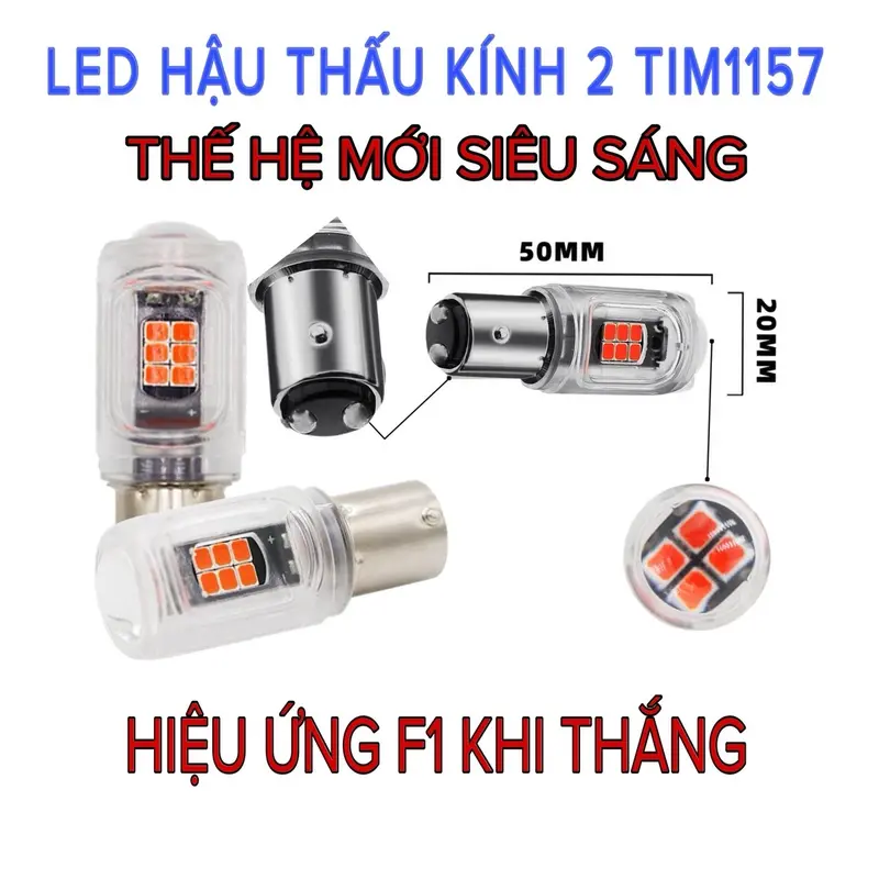 Combo 7 bóng đèn đồng hồ+đèn hậu thấu kính F1 3