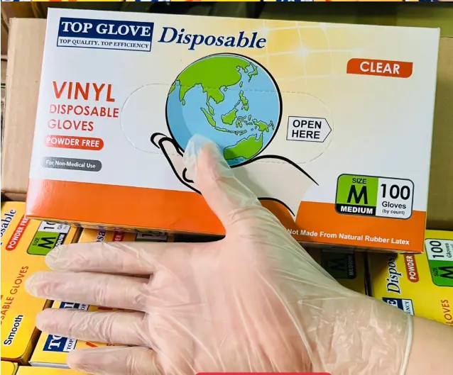 Hộp 100 Chiếc Găng Tay Vinyl Blend Dày Dai -50 Đôi Dùng Nấu Ăn, Massage, Gội Đầu 7