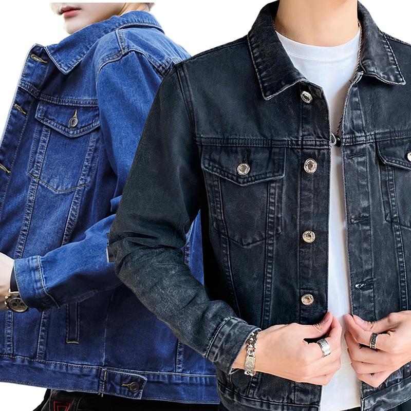 Áo khoác JEANS nam nữ mẫu basic AJ001, mẫu áo bò Denim công sở cỡ lớn rộng rãi phối đồ 4 mùa Menswear Jacket