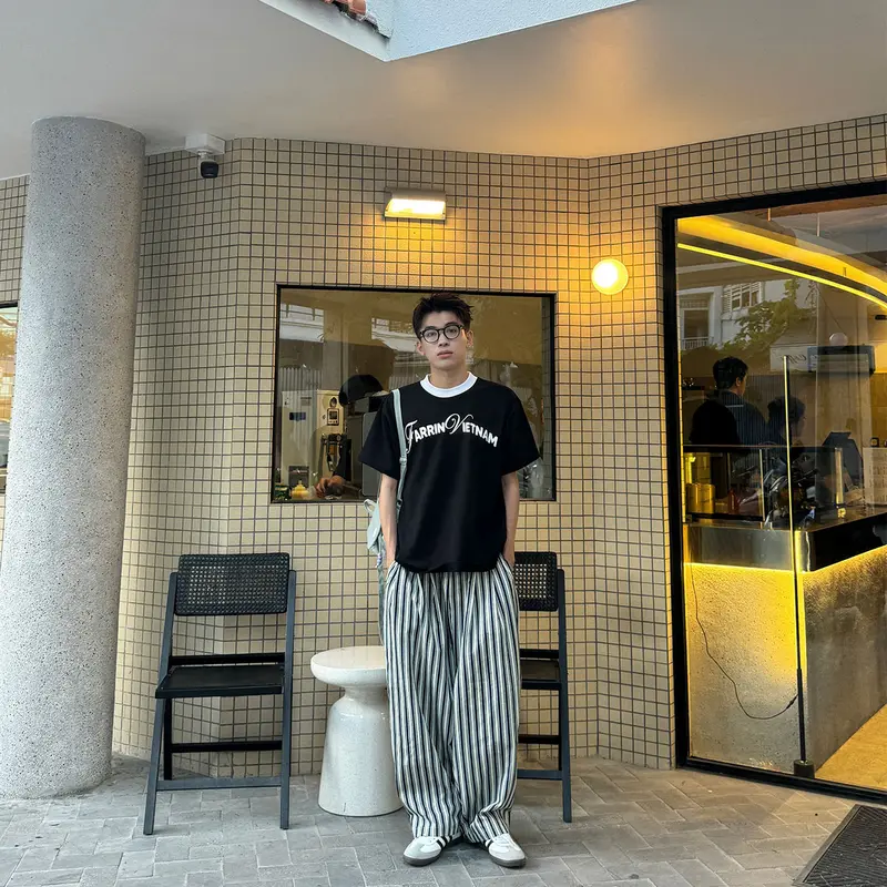 Áo Thun BOXY 280gsm - FARRIN - FR Vietnam -  In phồng - 100% Cotton 2C . Menswear Cổ Tròn áo hust quần cạp trễ nam áo đạo tỳ 6