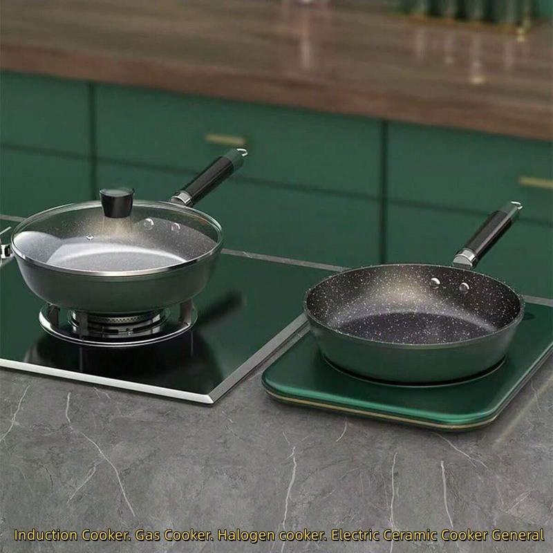 Non-stick Frying Pan with Lid, Non-stick Frying Pan with Handle, Kitchen Cookware for Frying Egg, Steak, Pancake, Gas Stove, Electric Stove 4