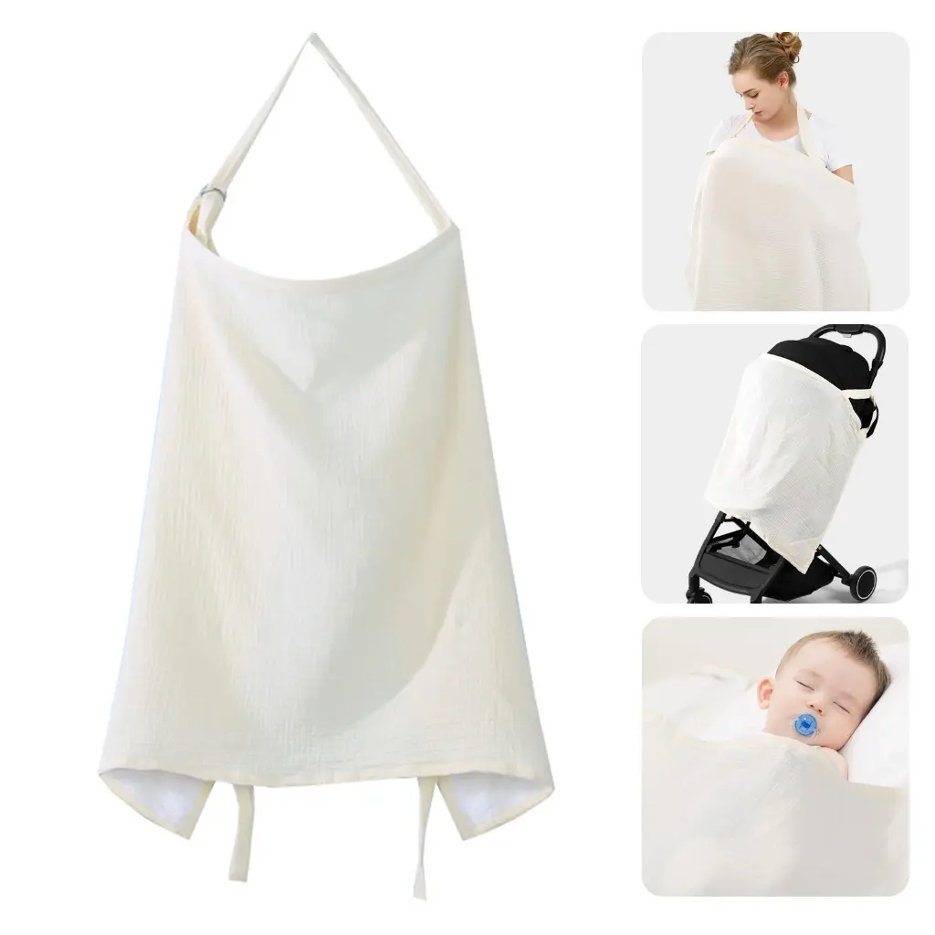 Cotton Breastfeeding Cover Convenient & Reusable Nursing Cloth Multifunctional Breastfeeding Apron Lightweight Cover